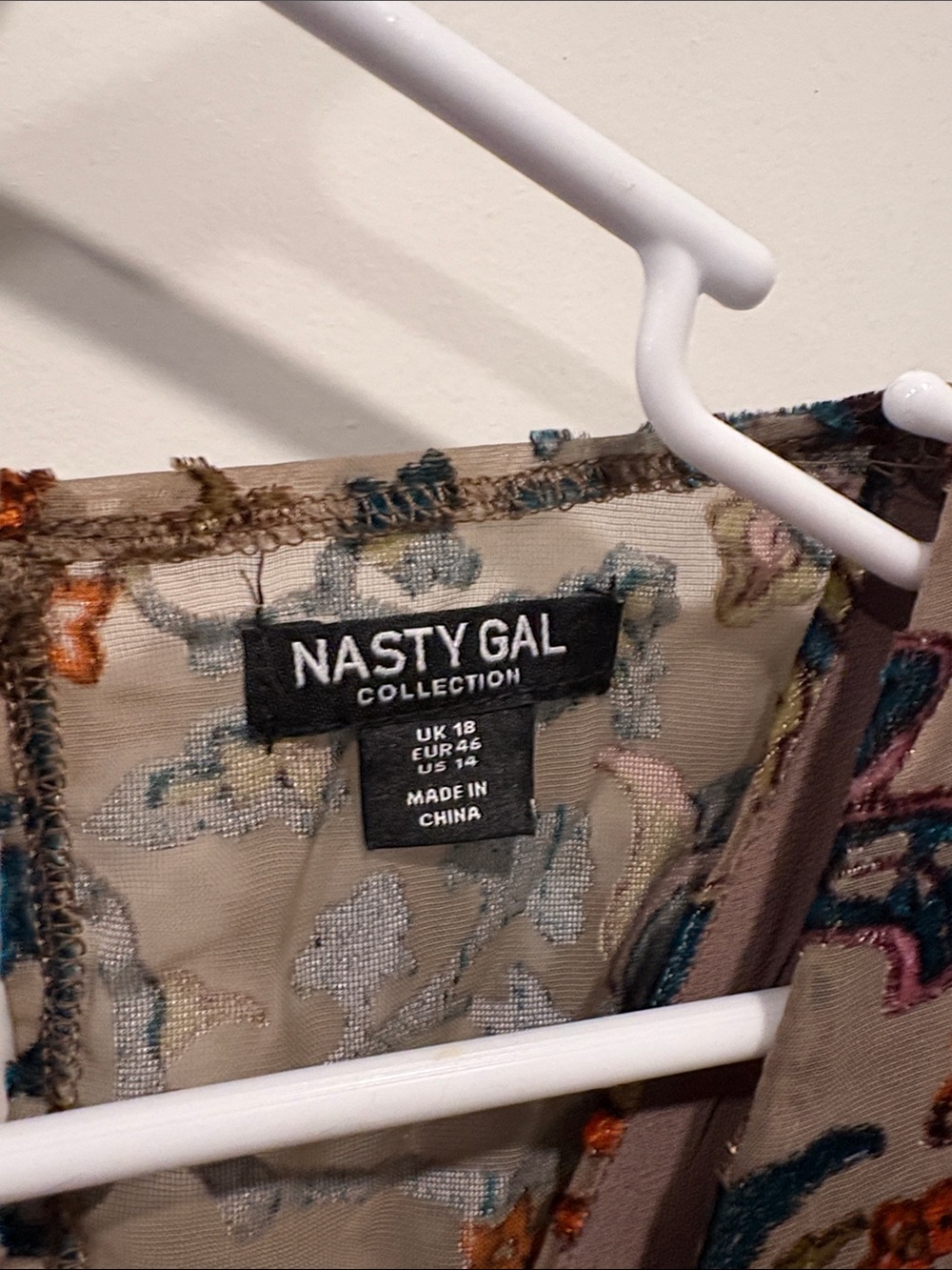 Nasty Gal Velvet Burnout Jumpsuit - Picture 2 of 5